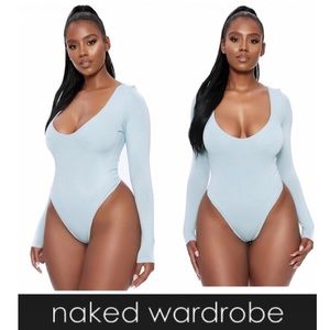 naked wardrobe THE NW COME A-ROUND BODYSUIT NWT